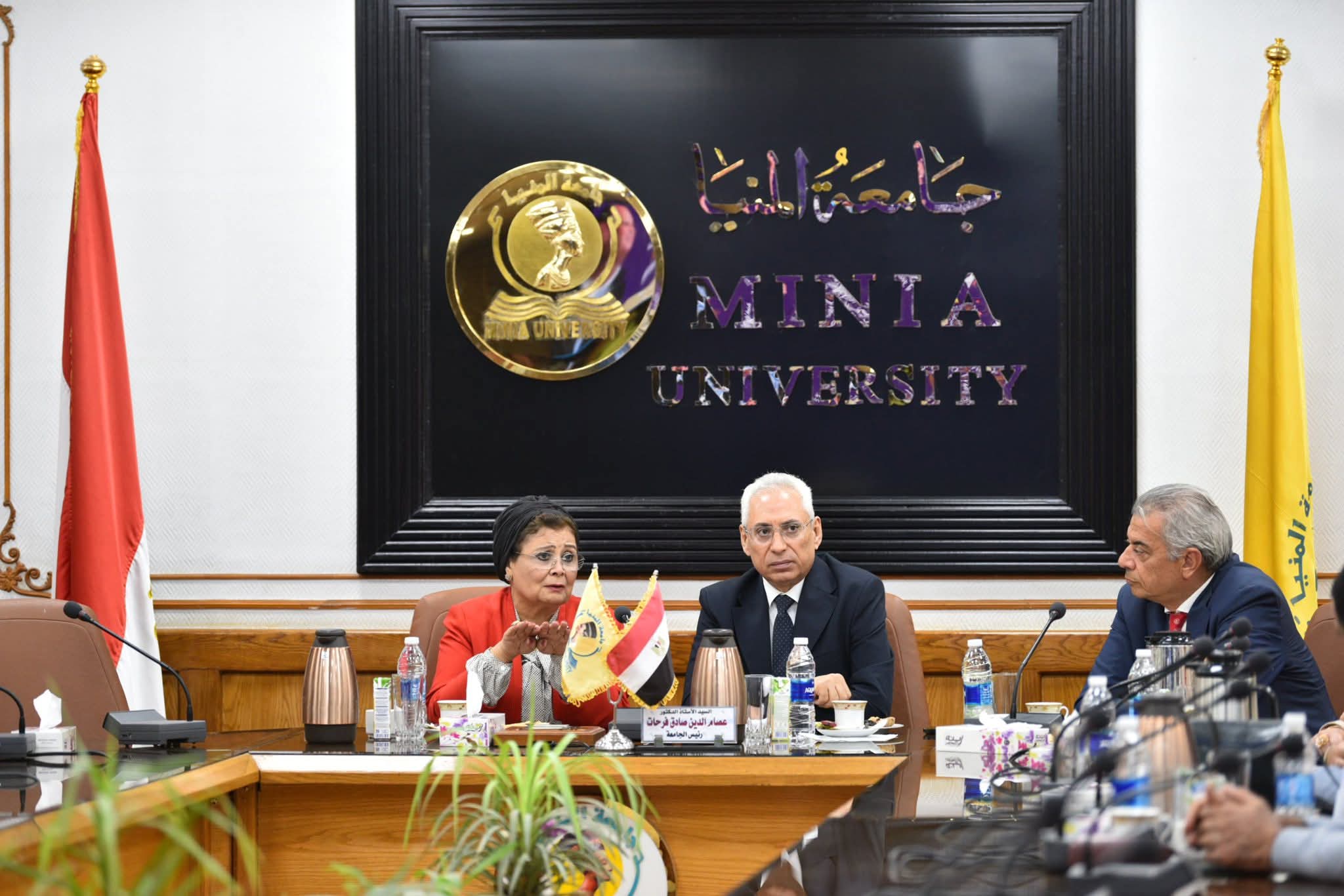 نائب وزير الصحة والسكان تبحث مع رئيس جامعة المنيا خفض معدلات الولادة القيصرية ووفيات حديثي الولادة